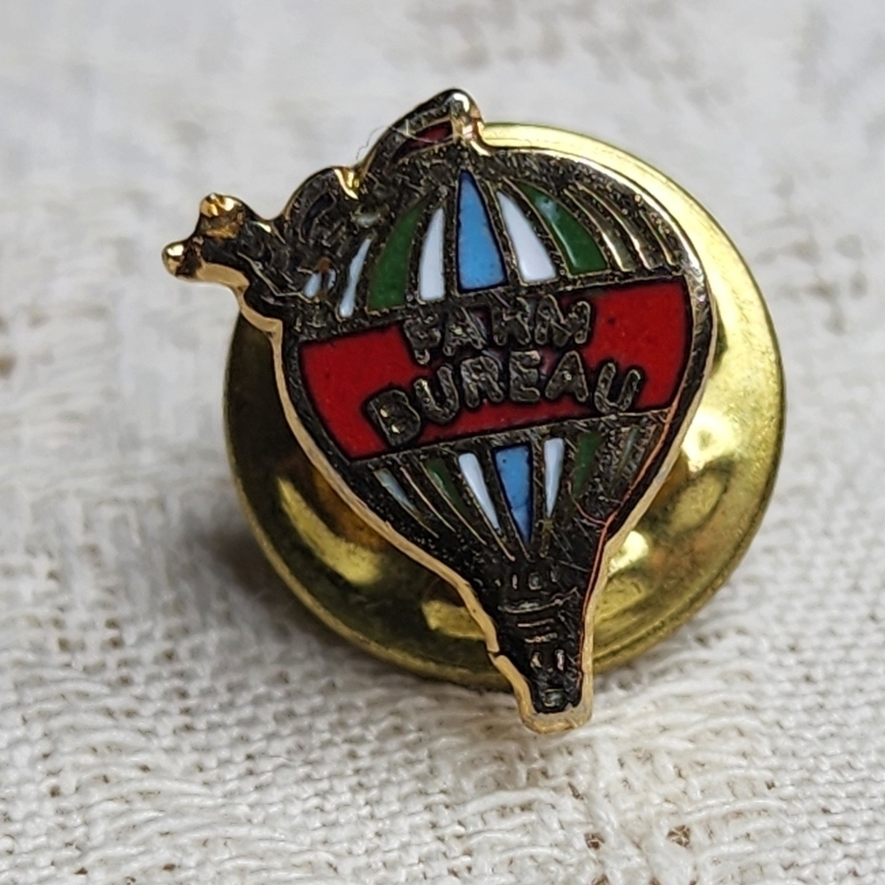 😄Pick 3/$24: Enamel Pin, Farm Bureau on Gold Tone